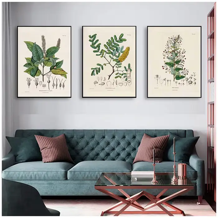 Peinture sur toile botanique