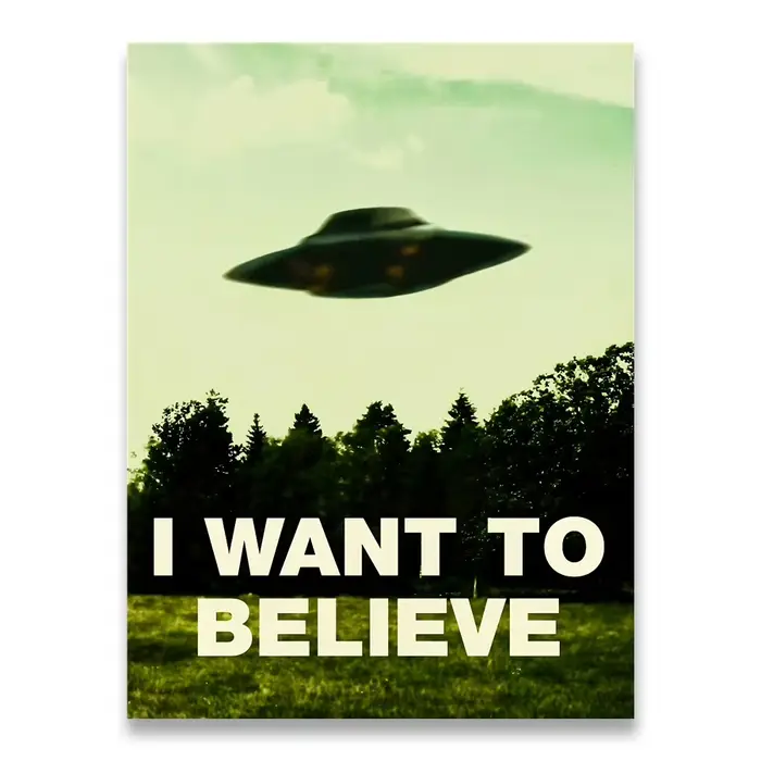 Impressions sur toile I Want To Believe X File TV Play, affiches de peinture, art mural, décoration 