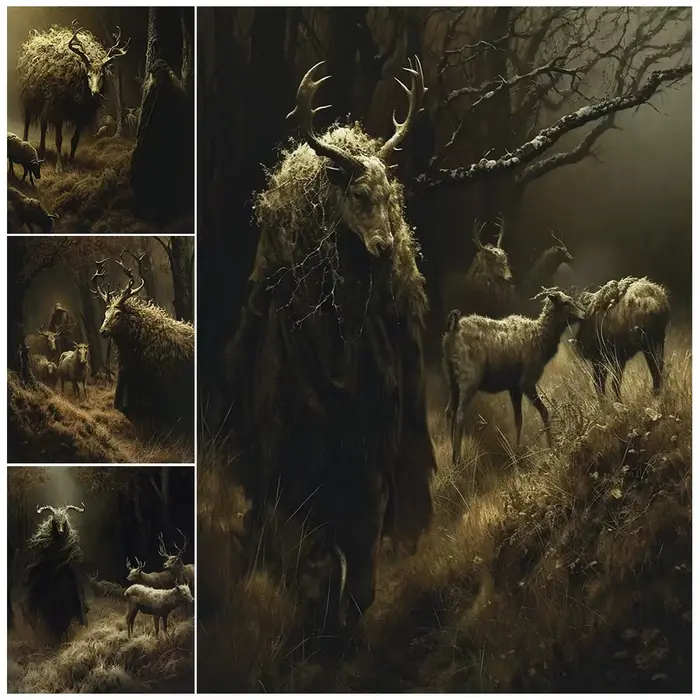 Shepherd et mouton, Art mural abstrait