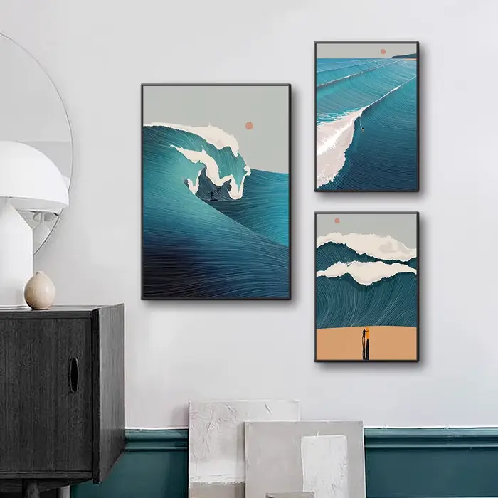 Whale Print Canvas Painting