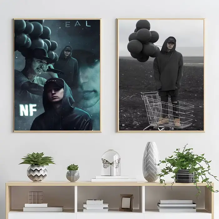 NF Rapper Painting Calligraphy Canvas Poster Wall Art Aesthetic Home Decoration for Living Room