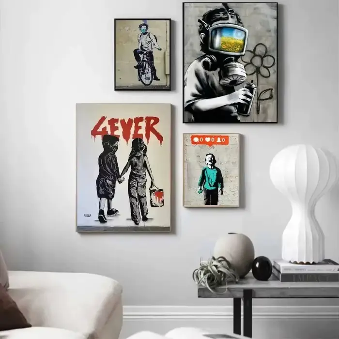 Culture de rue Graffiti Art Banksy mur Art minimaliste impression toile peinture affiches pour chambre moderne décor à la maison
