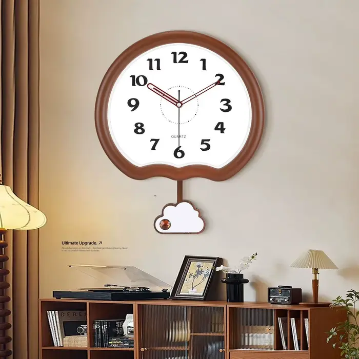 Cette horloge murale est une horloge à quartz moderne