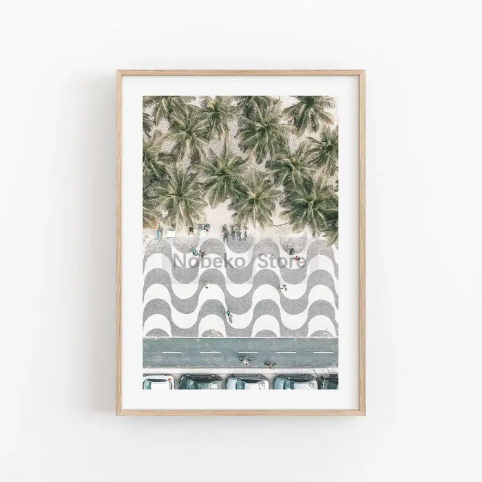 Affiches de paysage de Rio de Janeiro, imprimés de plage Copacabana de voyage brésilien, peinture su