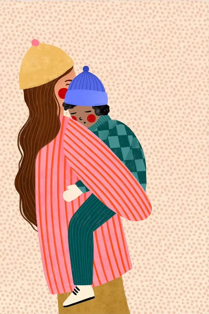 Affiche moderne mère et enfant, Illustration de femme, imprimés de maternité, peinture sur toile, Ar