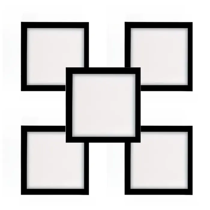 5 cadres magnétiques pour peinture diamant 30x30cm, autocollants pour toile de peinture diamant, pou