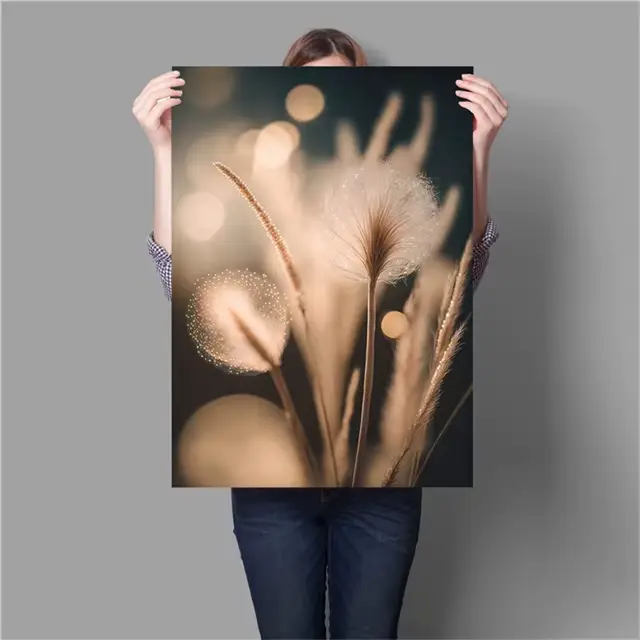 HD Nature Plantes Toile Support Coutumier Feuilles, Glowing Patel Pink Flowers Posters Prhonneur, Wa