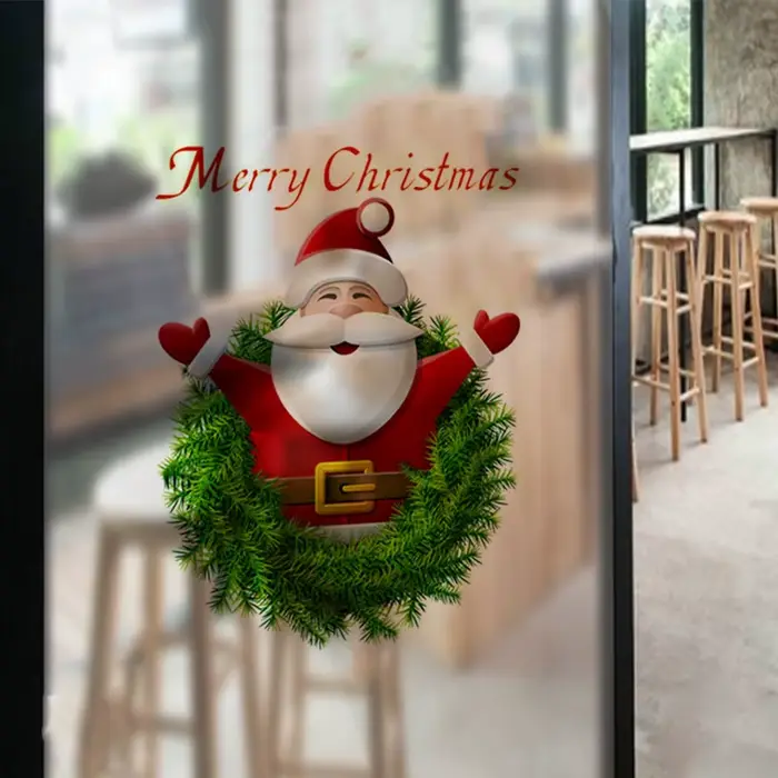 Autocollant mural Père Noël Joyeux Noël pour la décoration de Noël