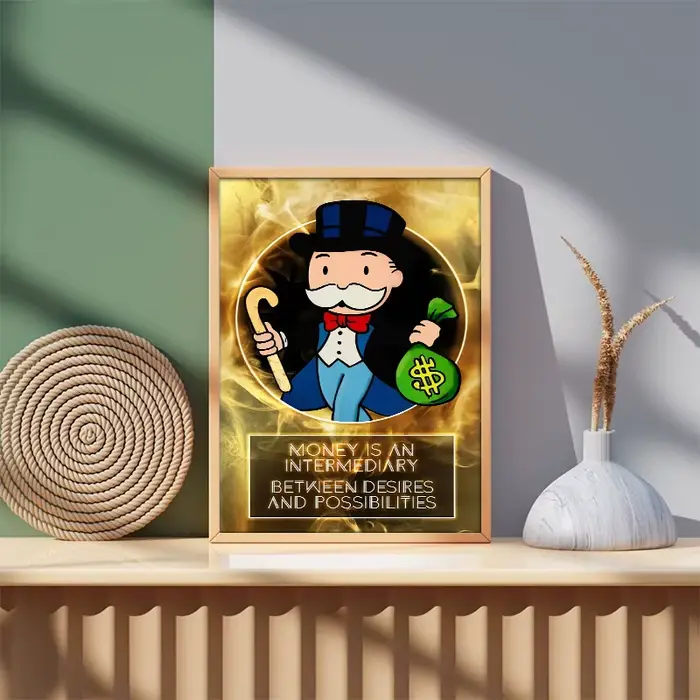 Mode Alec monopole millionnaire argent toile peinture moderne rue Graffiti affiche murale imprime chambre cadeaux maison photos décor