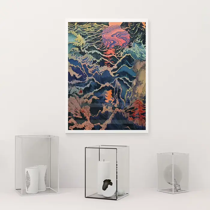 Affiche d'artiste abstrait moderne Aaron Morse