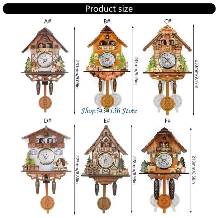 H7ED – horloge à coucou en bois artisanale