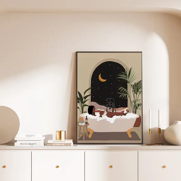 Femme africaine tête de fleur toile noire livres d'art mural et images de Yoga décor de salon de maison Boho œuvre mode impression affiche