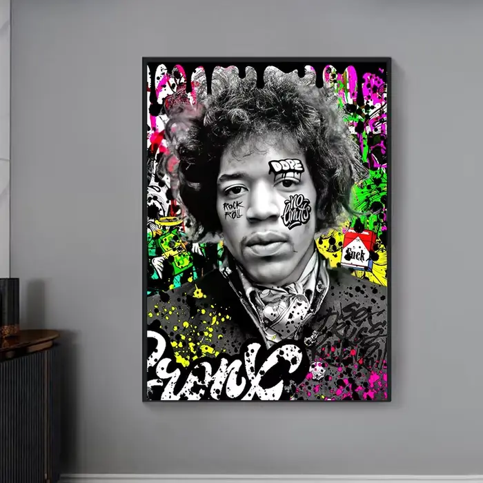 Graffiti Pop œuvre célèbre Portrait toile peinture affiches rue mur Art photo pour salon décoration de la maison