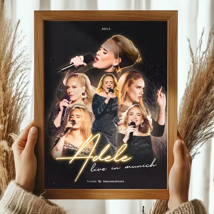 Affiche de film classique de la chanteuse Adele, art HD, autocollant mural imperméable, décoration e