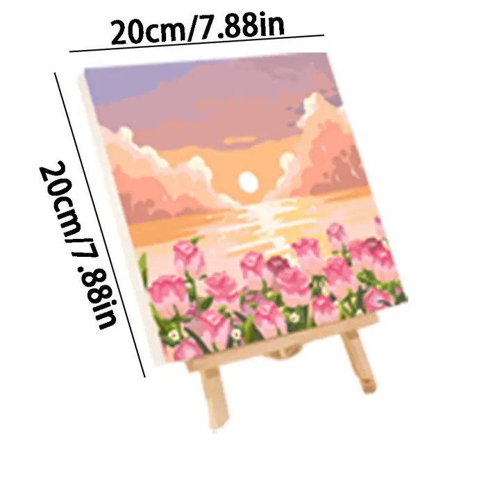 Cadre peinture par numéros Kits abstrait coucher de soleil paysage moderne dessin coloriage