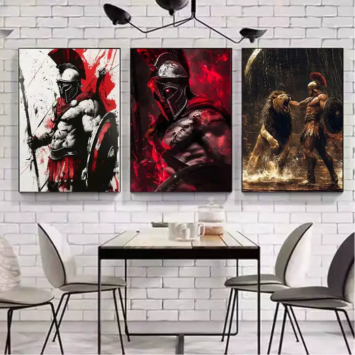S-sparta 300 guerrier film célèbre affiche toile peinture affiche avec impressions maison chambre salon décoration cadeau
