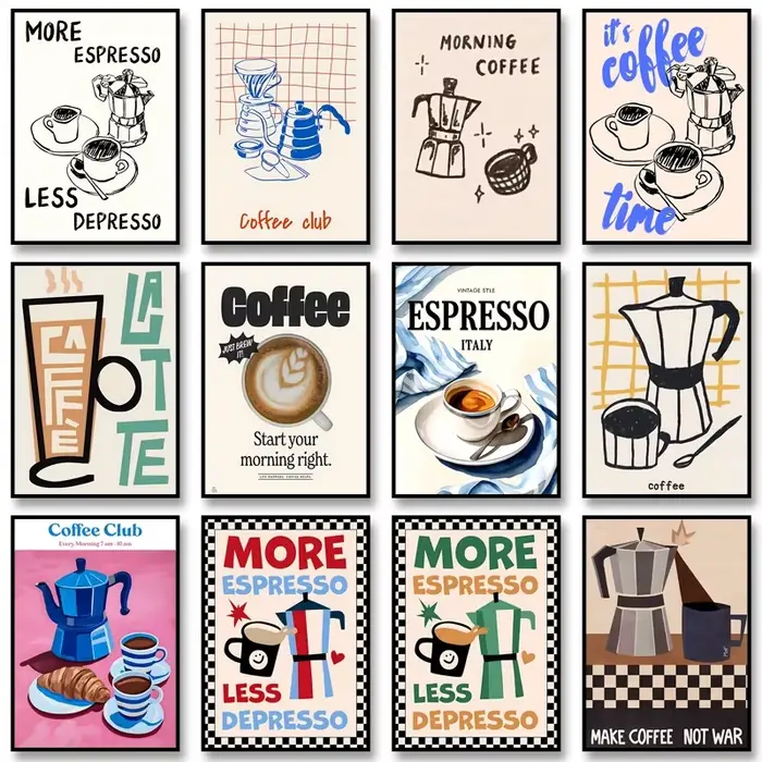 Affiche de Club de café de Style bohème sans cadre