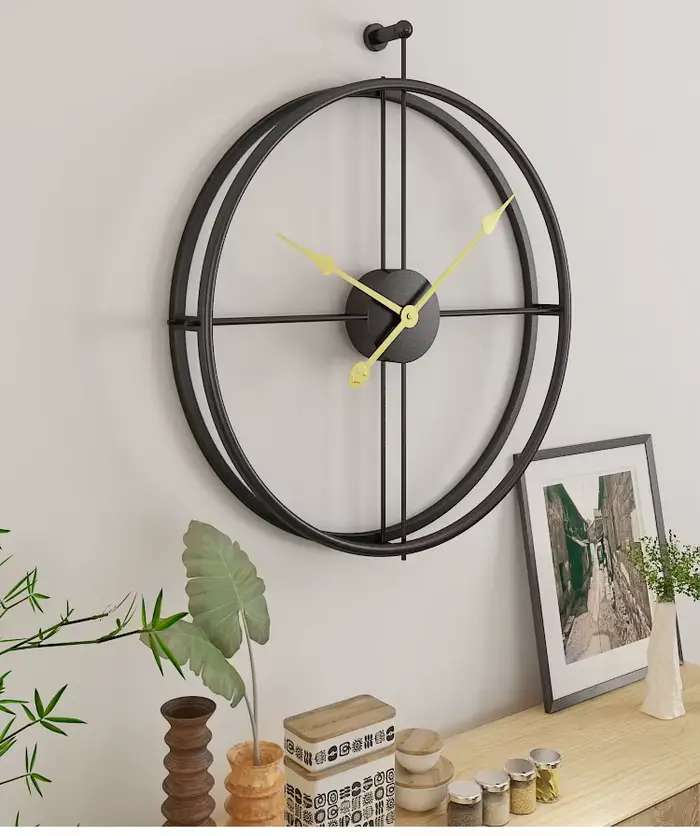 Grande horloge murale silencieuse de 55 cm, design moderne, pour la décoration de la maison, du bureau, style européen, horloge murale suspendue
