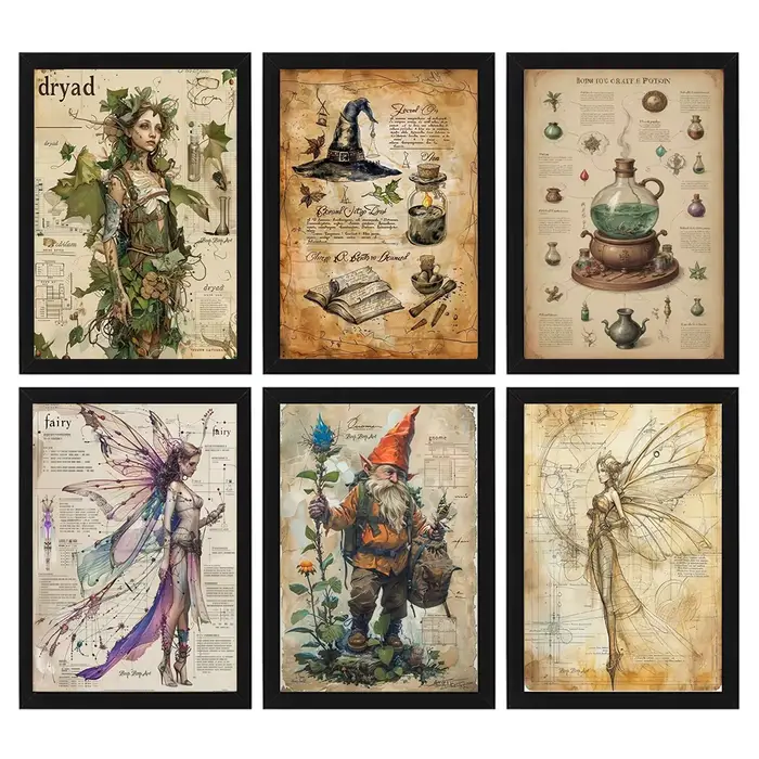 Affiche en toile avec créatures fantastiques