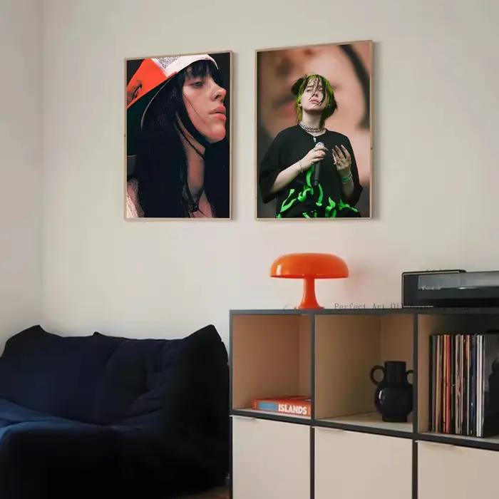 Affiche de chanteur b-billie en papier, 1 pièce, célèbre chanteur, maison, salon, entrée, Bar, Restaurant, Art