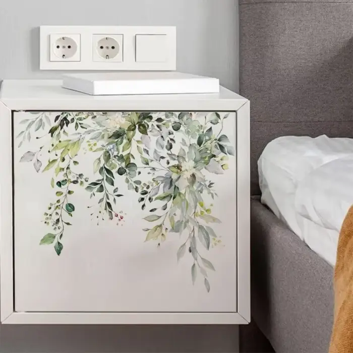 Autocollant Mural fleur plante verte