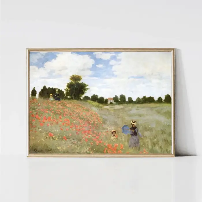 Affiches et impressions sur toile de paysages de jardin classiques avec nénuphars de Claude Monet, a