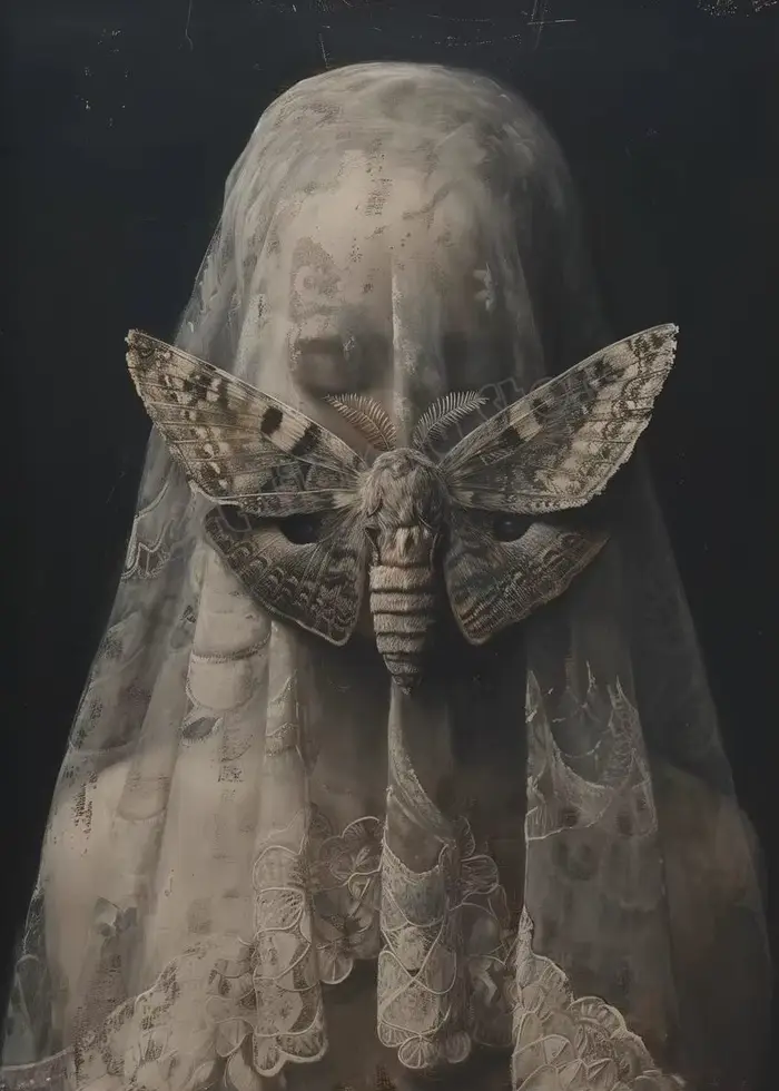 Peinture à l'huile numérique par numéros, vintage, sombre, style victorien, sorcière, corbeau, peint