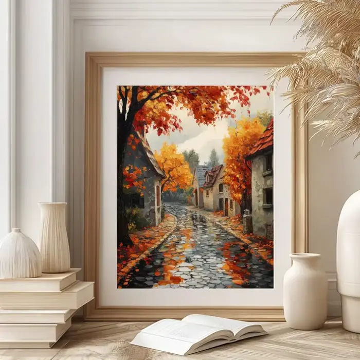 Affiche de paysage naturel d'automne
