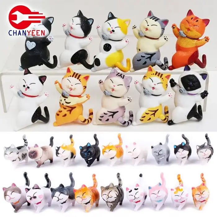 Nouveau! Mini Figurines de chaton mignon Kawaii