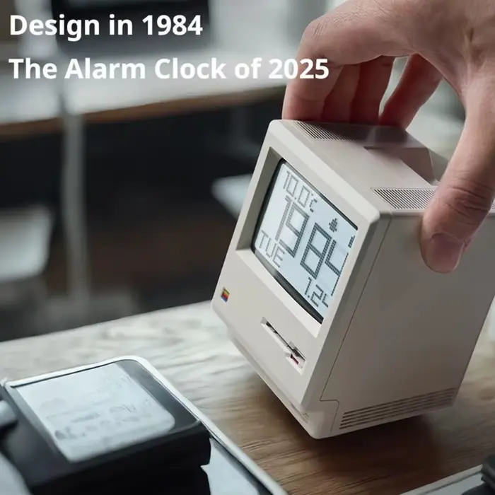 Maclock créatif rétro horloge alarme intelligente