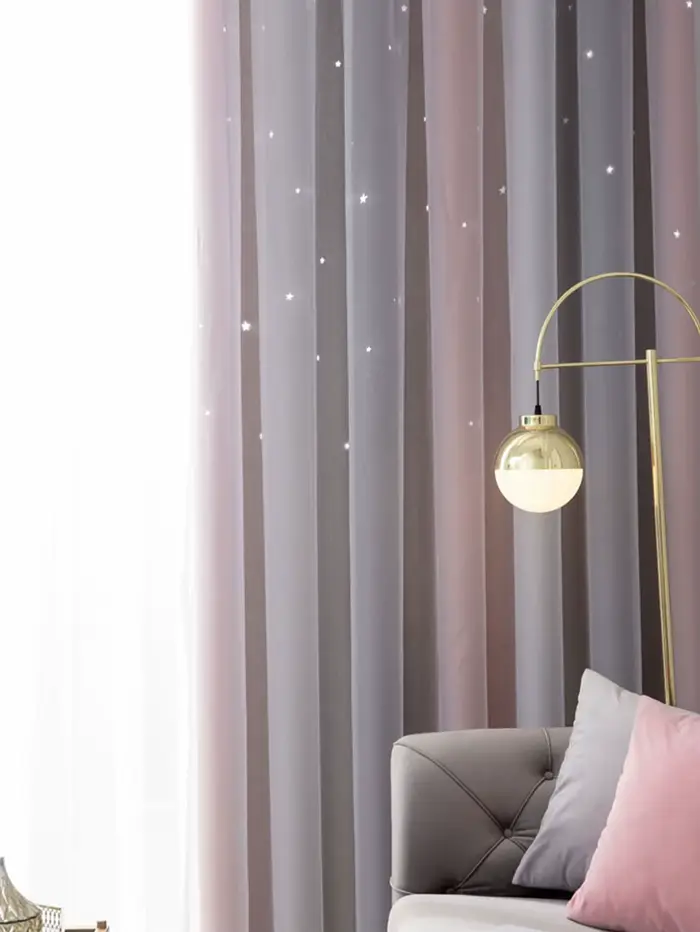 Rideaux occultants pour enfants, pour chambre à coucher, isolation thermique, étoiles scintillantes
