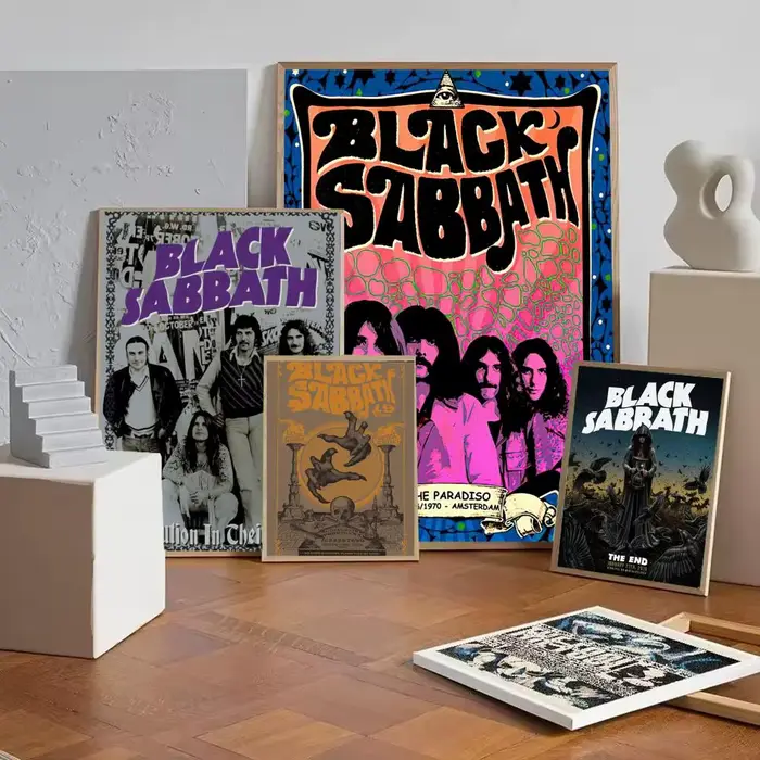 Affiche décorative de groupe de rock B-Black Sabbaths