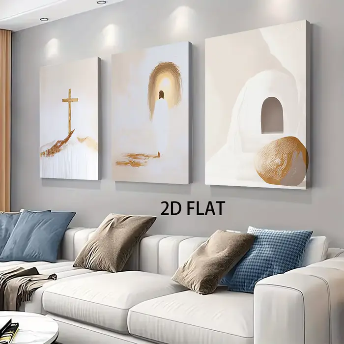 1 ensemble de peintures décoratives chrétiennes religieuses sans cadre