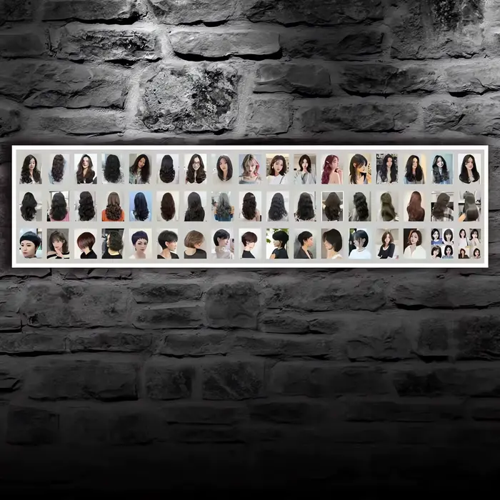 Affiche tendance pour coiffeuse, impression autocollante PP sans cadre, décoration murale pour salon