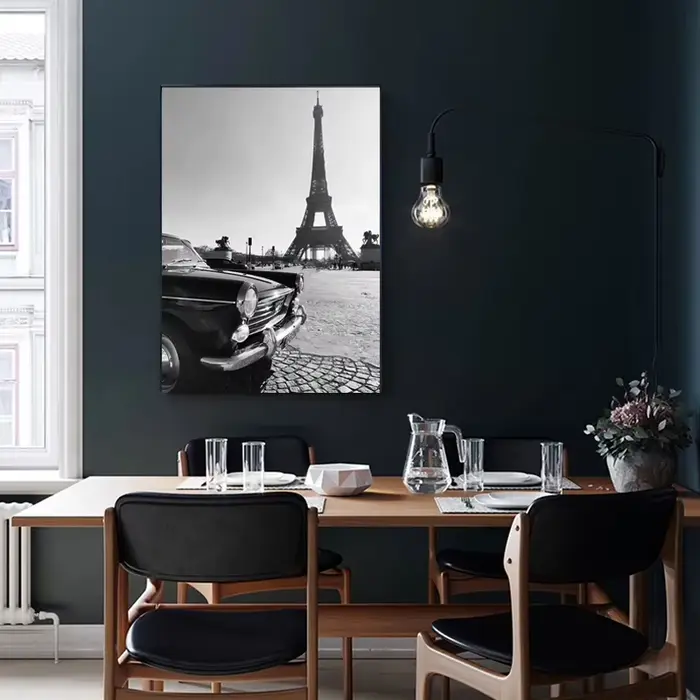Affiches noires et blanches à la mode de Paris