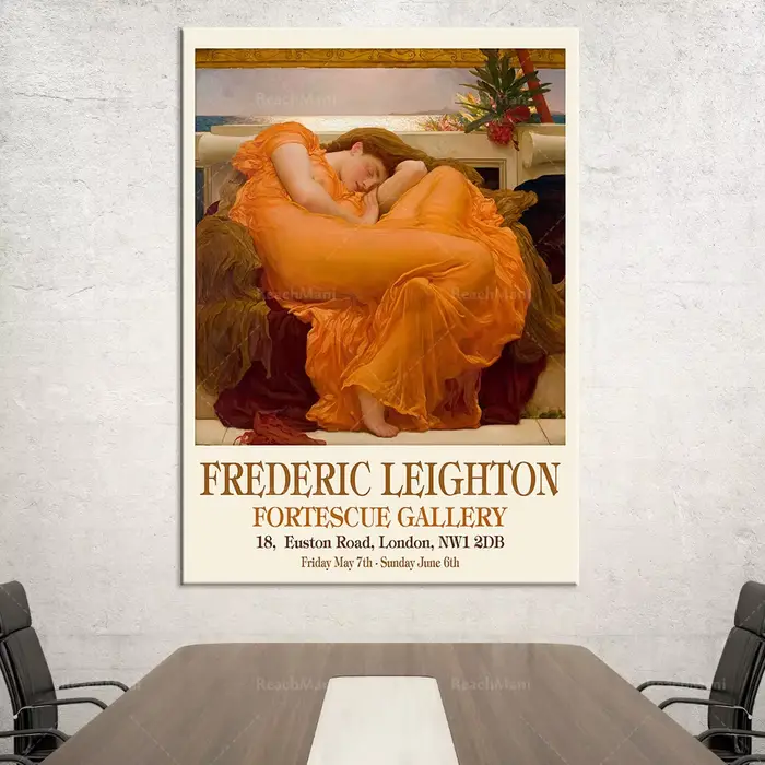 Affiche d'exposition de musée Orange, peinture Frederick Leighton