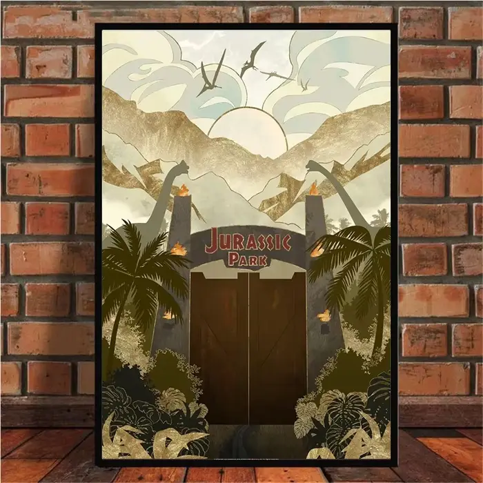 Affiche de film du monde des dinosaures du Jurassic Park