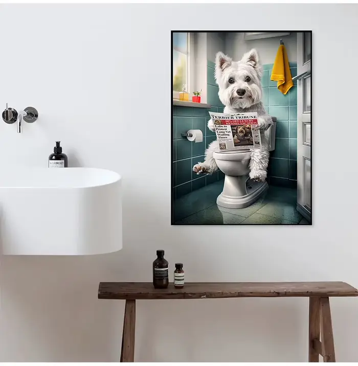 Affiche de salle de bain amusante