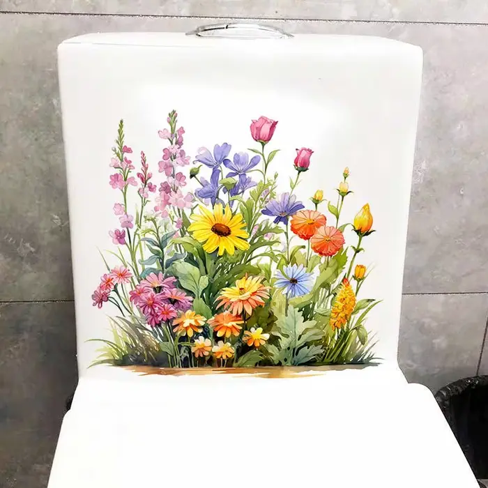 Autocollant mural aquarelle fleur sauvage