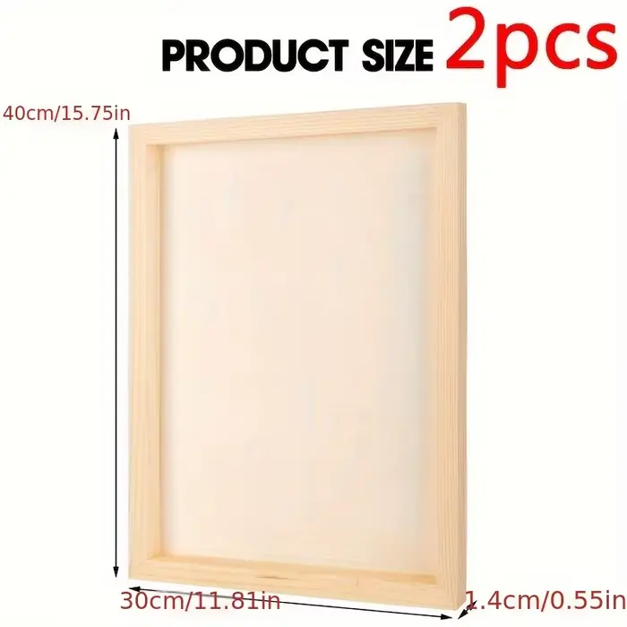 Panneau de panneaux en bois 2 pièces, panneaux rectangulaires en bois pour peinture, versage, utilis