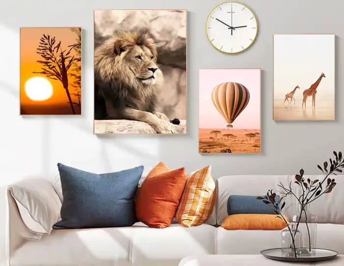 Affiche murale avec image d'animaux