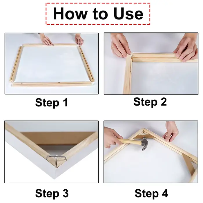 Cadre en Bois pour Toile de Peinture