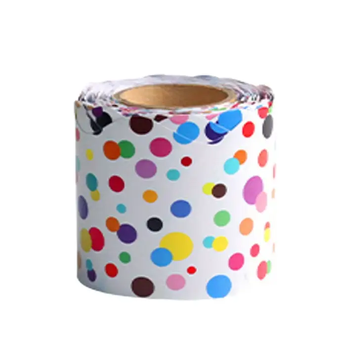 Autocollants décoratifs colorés pour bordures d'affiches, DIY, imperméables, à bords ondulés, en pap