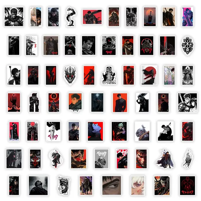 Autocollant d'illustration Manga Berserk
