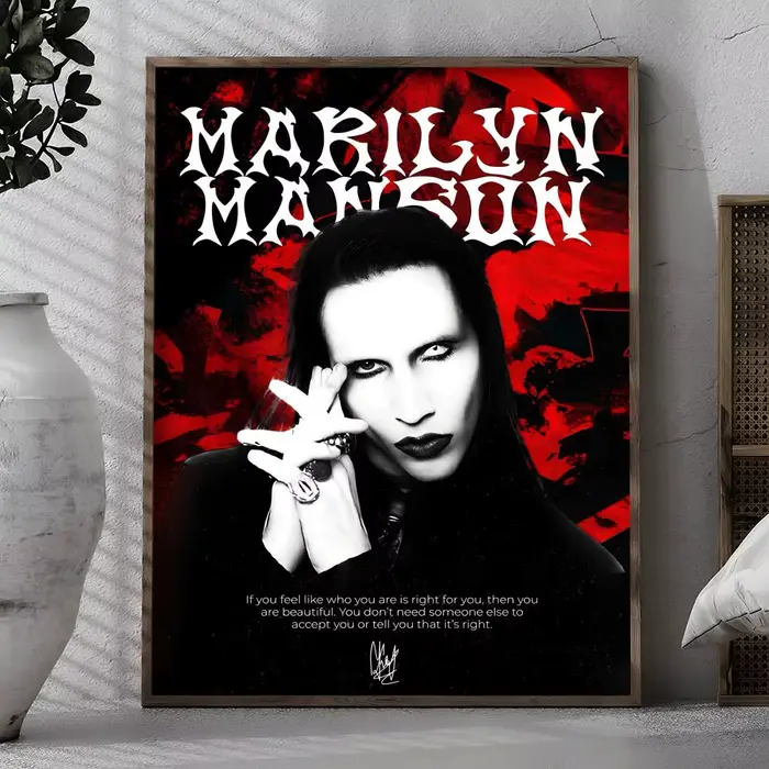 Affiche de chanteur m-marilyn m-manson