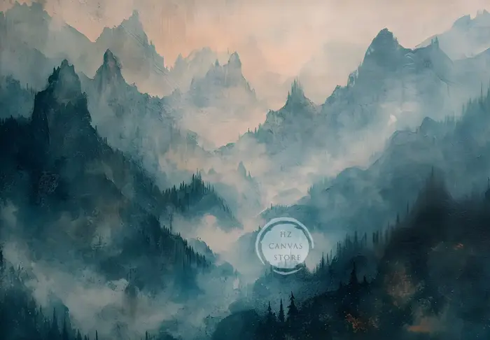 Toile d'art mural de paysage Vintage, moulin à vent, plate-forme d'huile, coucher de soleil, montagn