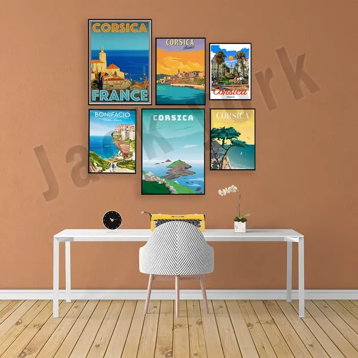 Bonifacio Corsica, Impression d’affiche de voyage Corsica