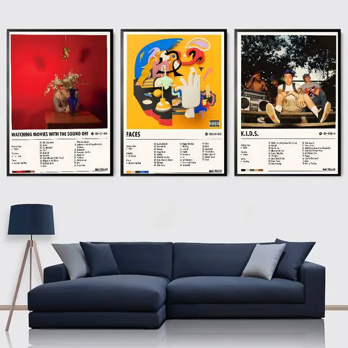 Affiche de chanteur de musique populaire m-mac Miller