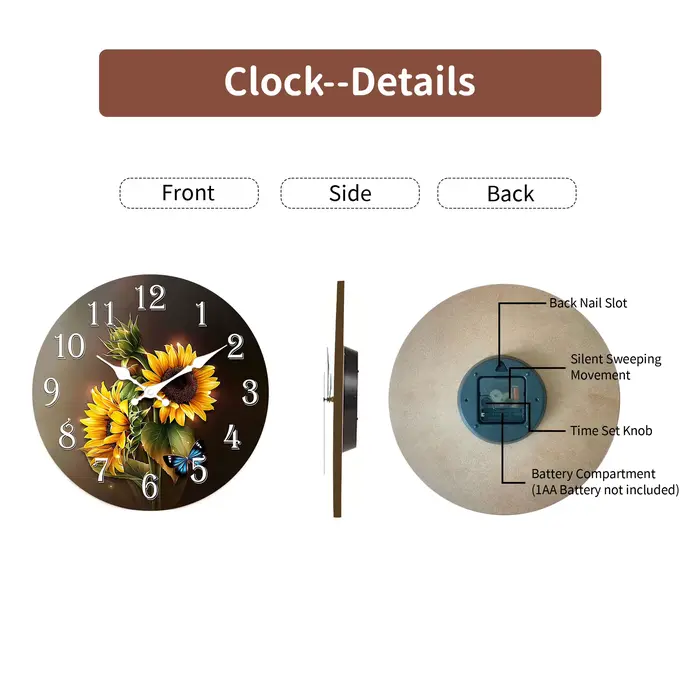 Horloge Murale en Bois Silays euse