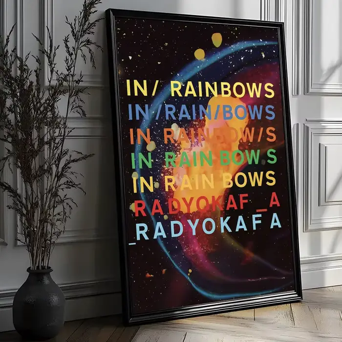 Affiche arc-en-ciel de la groupe R-Radiohead
